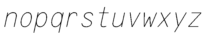 G2ErikaMono ThinItalic Font LOWERCASE