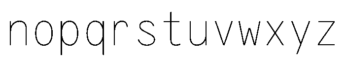G2ErikaMono Thin Font LOWERCASE