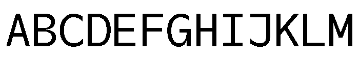 G2TGR Mono Font UPPERCASE