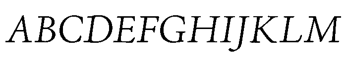 Gabriola Light Italic Font UPPERCASE