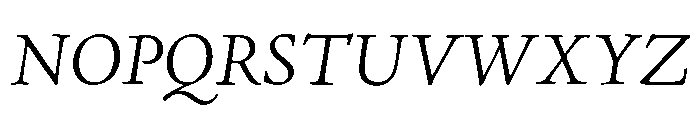 Gabriola Light Italic Font UPPERCASE