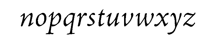 Gabriola Light Italic Font LOWERCASE