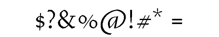 Gabriola Light Font OTHER CHARS