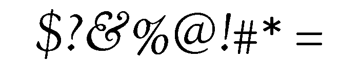 Gabriola Medium Italic Font OTHER CHARS