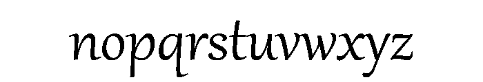 Gabriola Regular Font LOWERCASE