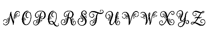Gabrielle Regular Font UPPERCASE