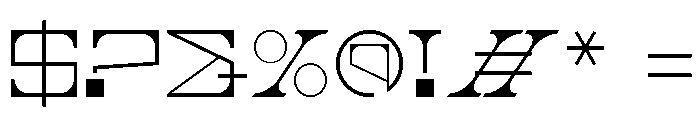 Gacket Techno Font OTHER CHARS