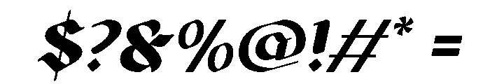 Gaiden Italic Font OTHER CHARS