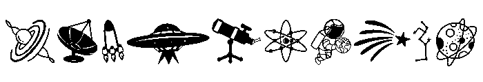 Galaxy Doodle Set Font OTHER CHARS
