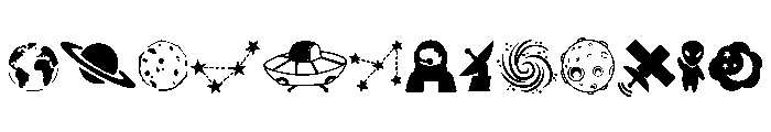 Galaxy Doodle Set FONT