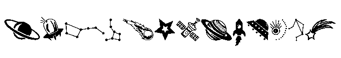 Galaxy Doodle Set Font LOWERCASE