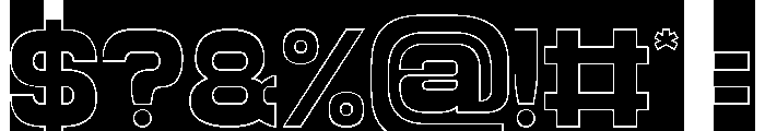 Galaxy Theater-Hollow-Inverse Font OTHER CHARS