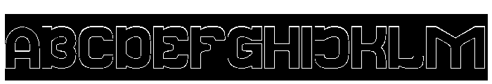 Galaxy Theater-Hollow-Inverse Font UPPERCASE