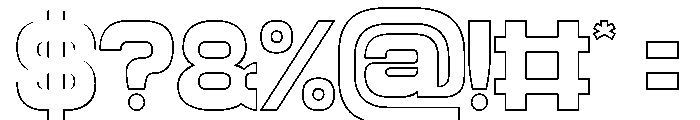 Galaxy Theater-Hollow Font OTHER CHARS