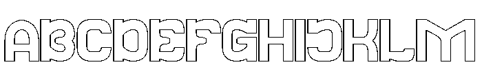 Galaxy Theater-Hollow Font UPPERCASE