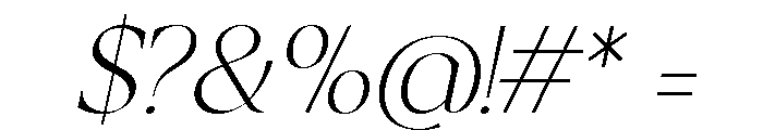 Galvore Italic Font OTHER CHARS