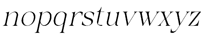 Galvore Italic Font LOWERCASE