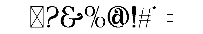 Gambir Font OTHER CHARS