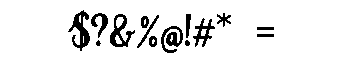 Gamboge Font OTHER CHARS