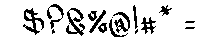 Gangsta Verse Font OTHER CHARS
