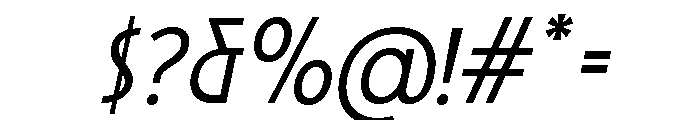 Gaornes Italic Font OTHER CHARS