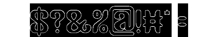 Garden Oracle-Hollow-Inverse Font OTHER CHARS