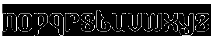 Garden Oracle-Hollow-Inverse Font LOWERCASE