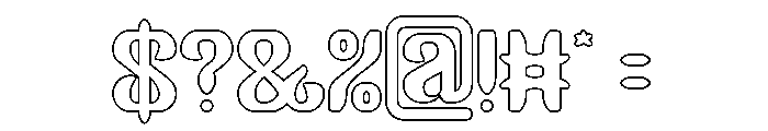 Garden Oracle-Hollow Font OTHER CHARS