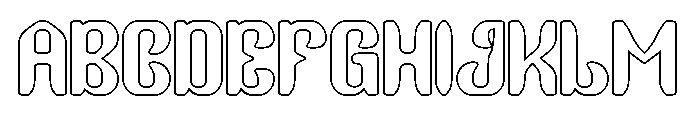 Garden Oracle-Hollow Font UPPERCASE