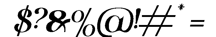 Gareso Italic Font OTHER CHARS