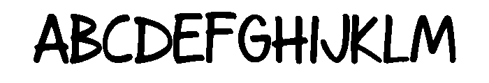 Garfieh Comic Regular Font UPPERCASE