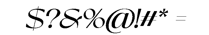 Garnetta Italic Font OTHER CHARS