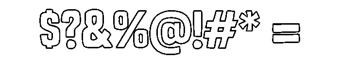 Garnois Outline Regular Font OTHER CHARS