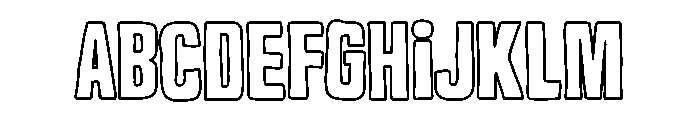 Garnois Outline Regular Font UPPERCASE