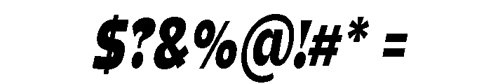 Gasby Binega. Condensed Slant Font OTHER CHARS