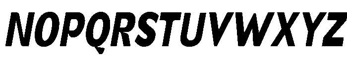 Gasby Binega. Condensed Slant Font UPPERCASE