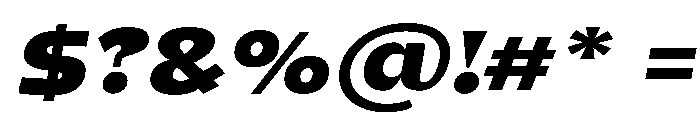 Gasby Binega. Expanded Slant Font OTHER CHARS