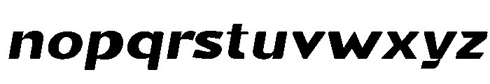 Gasby Binega. Expanded Slant Font LOWERCASE