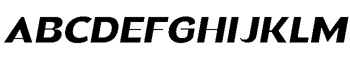 Gasby Binega. SemExp Slant Font UPPERCASE