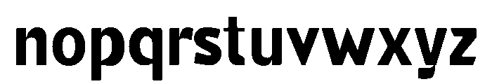 Gasby Binega. Semi Condensed Font LOWERCASE