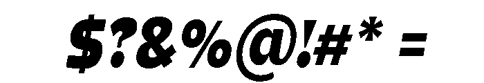 Gasby Binega. SemiCond Slant Font OTHER CHARS