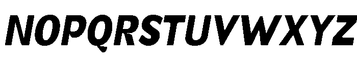 Gasby Binega. SemiCond Slant Font UPPERCASE