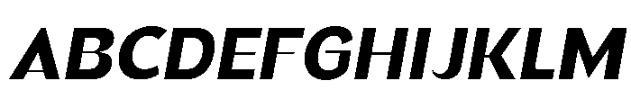 Gasby Binega. Slant Font UPPERCASE