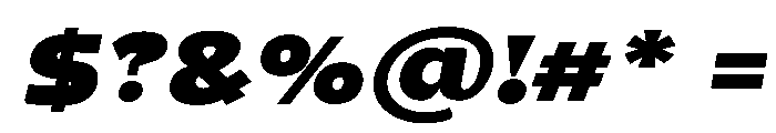 Gasby Binega.Grade Exp Slant Font OTHER CHARS