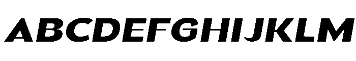 Gasby Binega.Grade Exp Slant Font UPPERCASE