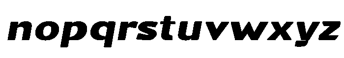 Gasby Binega.Grade Exp Slant Font LOWERCASE