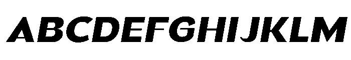 Gasby Binega.Grade SemExp Slant Font UPPERCASE