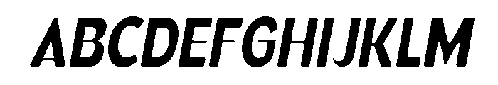 Gasby Binega.Soft Cond Slant Font UPPERCASE