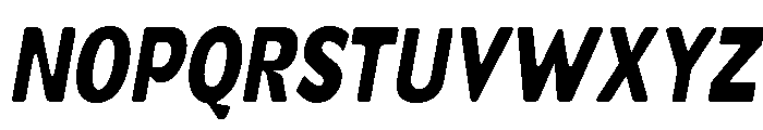 Gasby Binega.Soft Cond Slant Font UPPERCASE