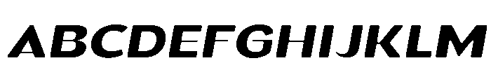 Gasby Binega.Soft Exp Slant Font UPPERCASE